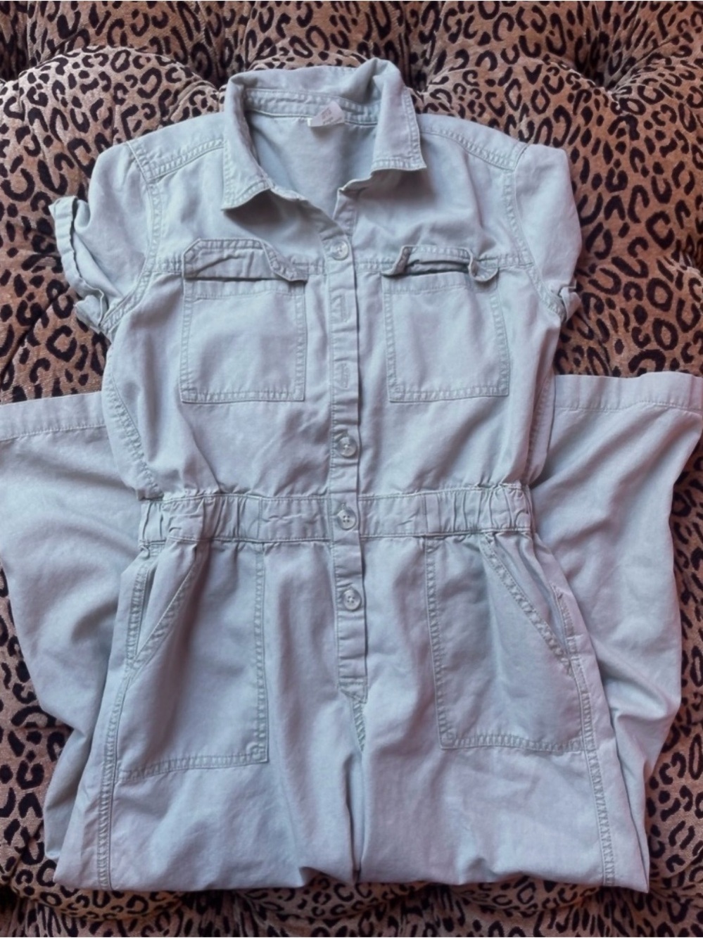 Abercrombie Kids Coverall Jumpsuit 11/12 Girls Olive Green